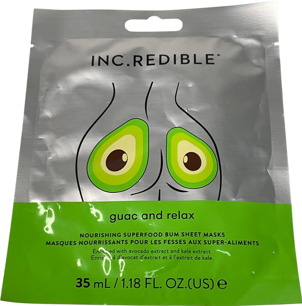 inc redible Guac And Relax Nourishing Avocado And Kale Bum Mask 35ml