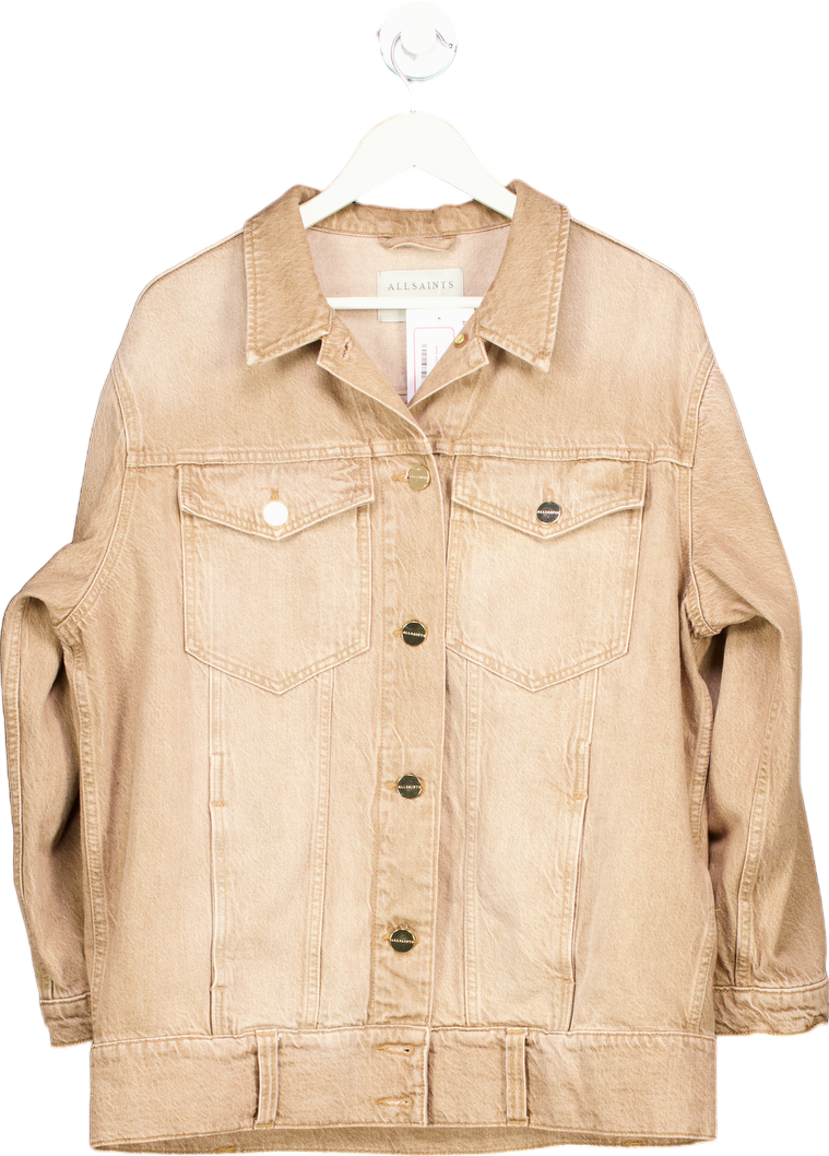 AllSaints Beige Willow Denim Jacket UK XS