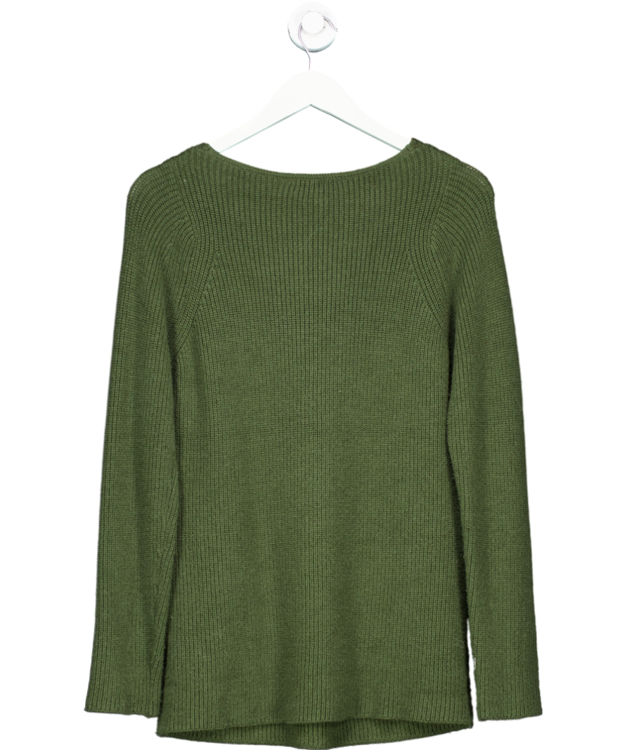 Next Green Cross Neck Knit Jumper UK M