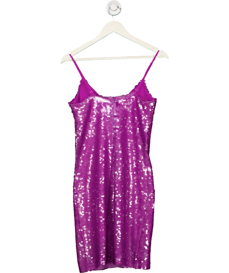L'agence Purple Sequin Mini Dress UK S