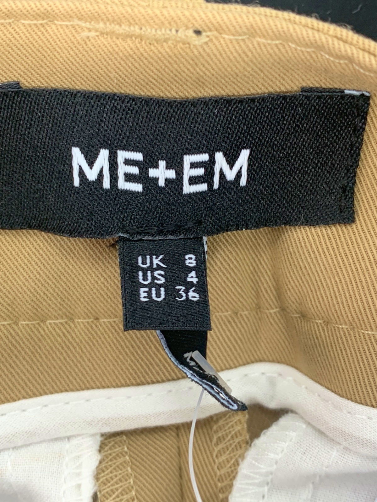 ME+EM Camel Pleated Shorts UK 8
