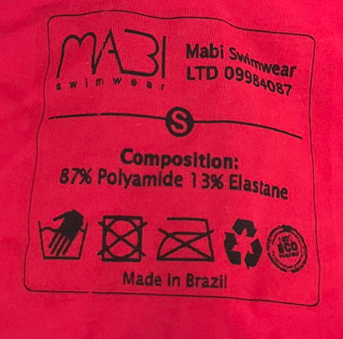 mabi swimwear Red Cut Out One-piece Swimming Costume UK S