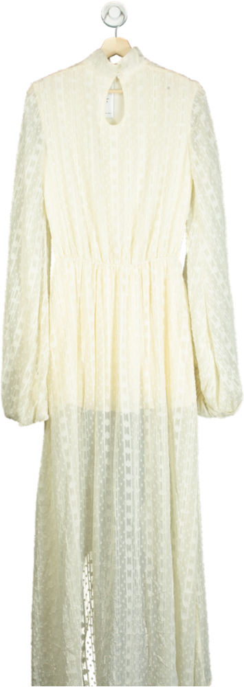 Noughts & Kisses White Long Sleeve Maxi Dress S