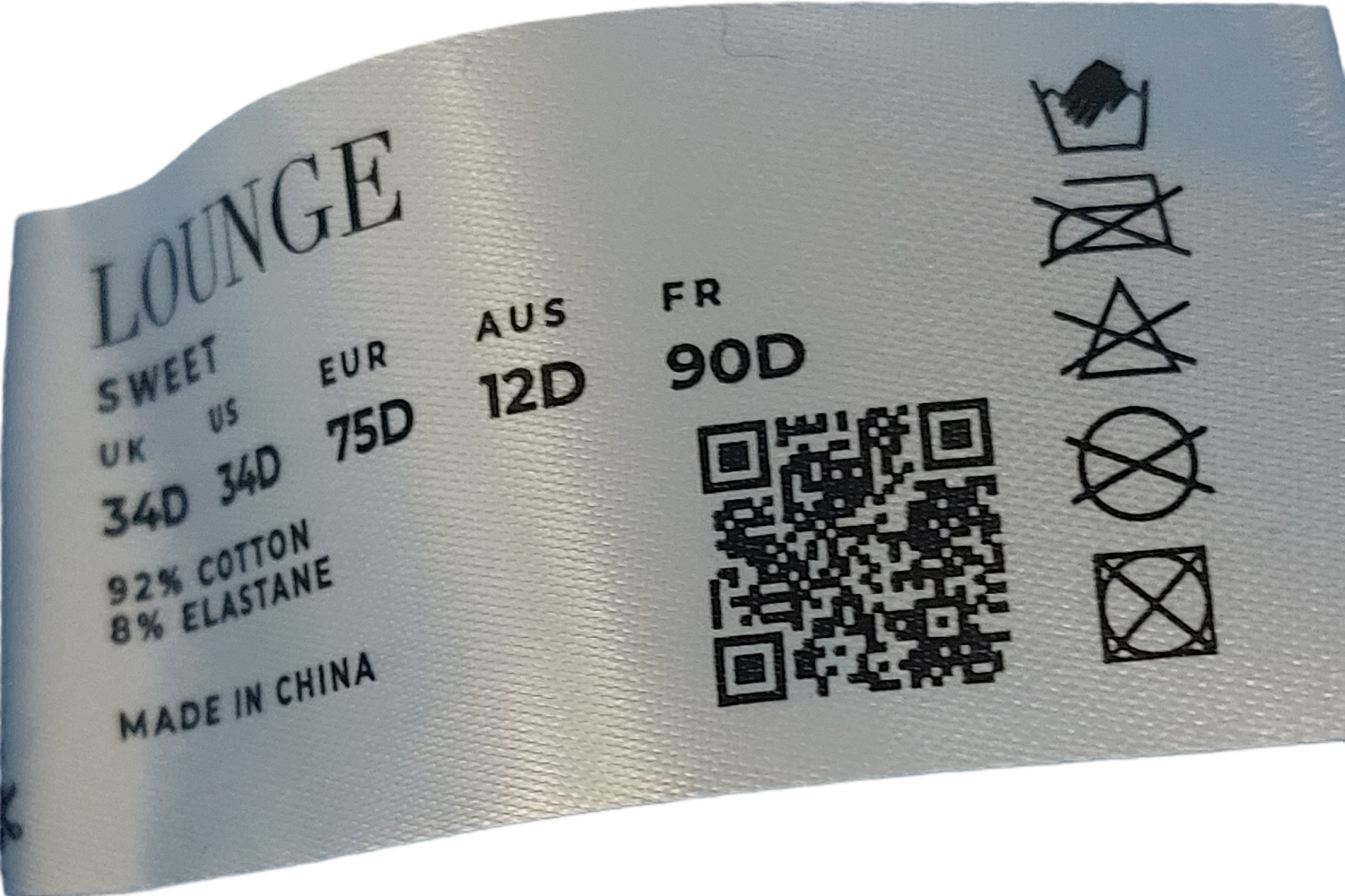 Lounge Underwear Blue Sweet Longline Bra UK 34D