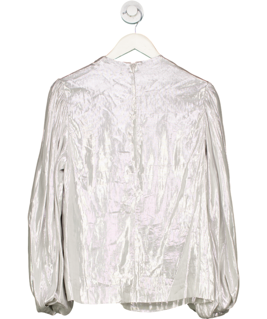 By Malina Silk Metallic Blouse UK S