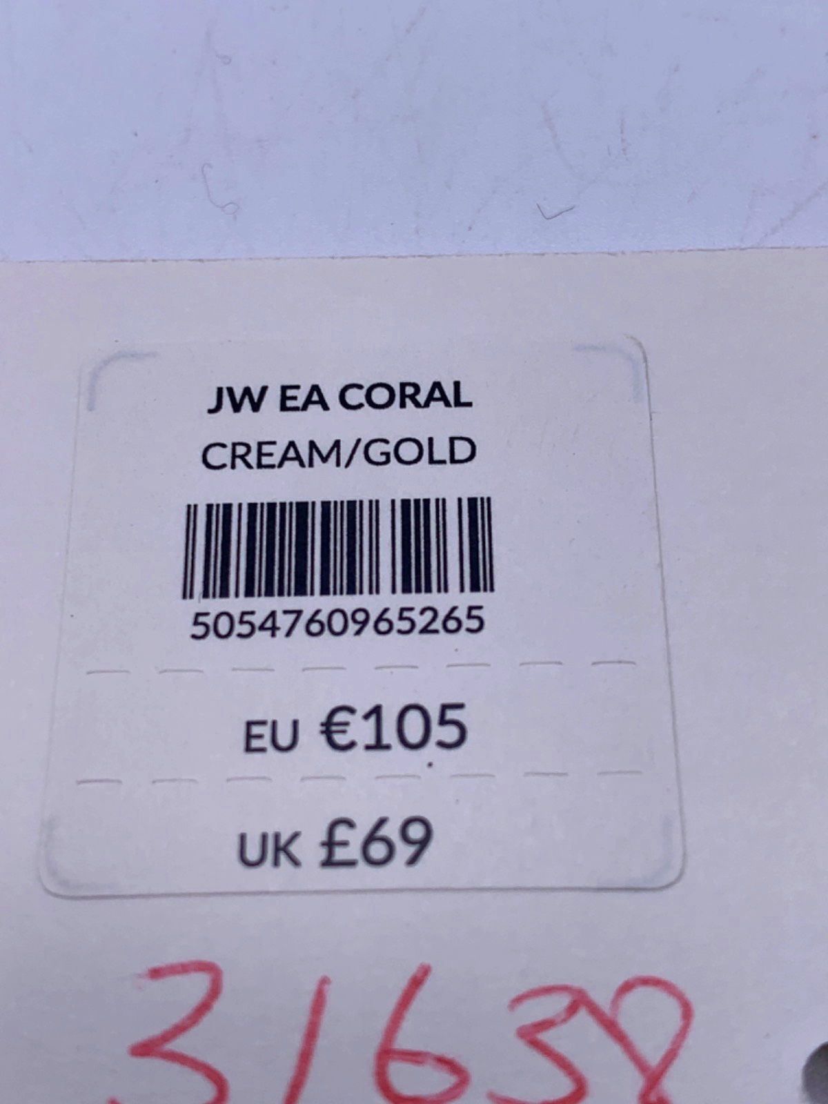 LK Bennett Cream/Gold JW EA Coral Earrings One size