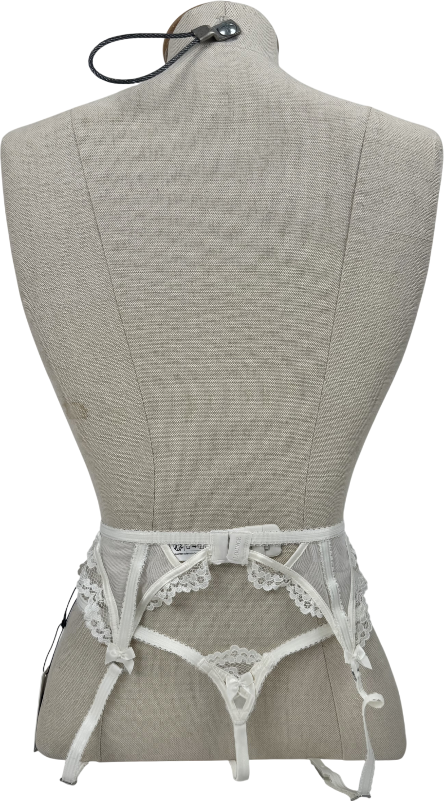 Lounge Underwear Cream Blossom Intimates Suspender & G-string (set) UK S