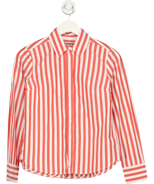 Boden Red 100% Cotton Stripe Shirt Petite UK 6