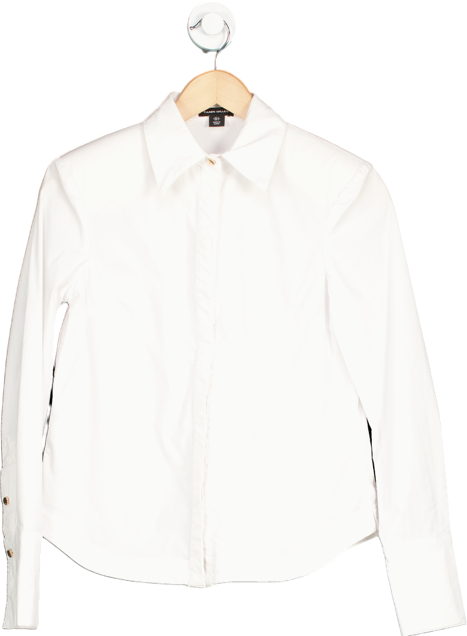 Karen Millen White Slim Fit Shirt UK 6