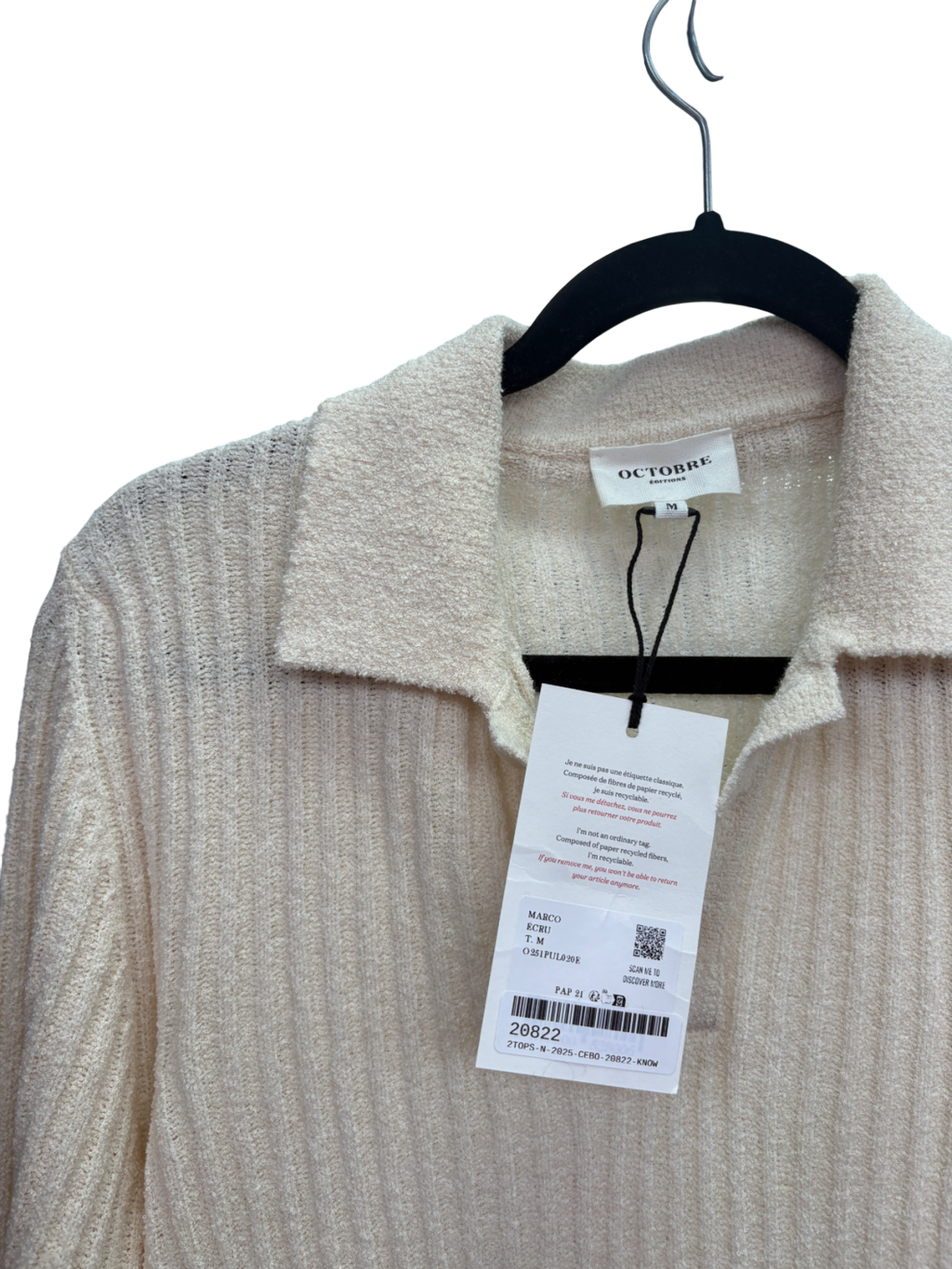 Octobre Editions Cream Marco Sweater UK M