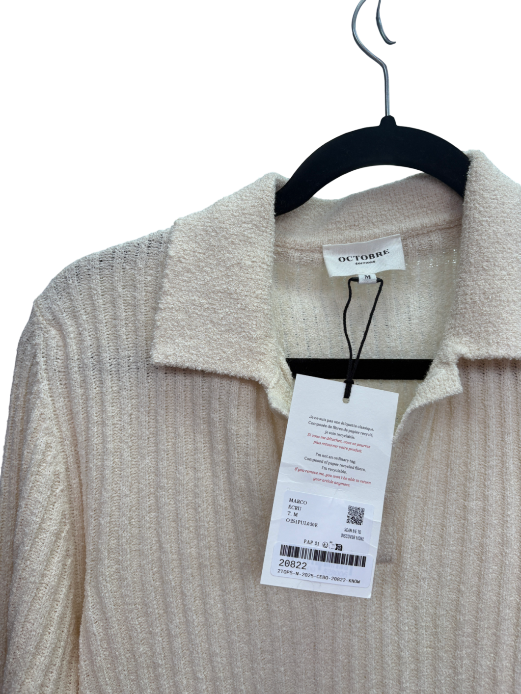 Octobre Editions Cream Marco Sweater UK M