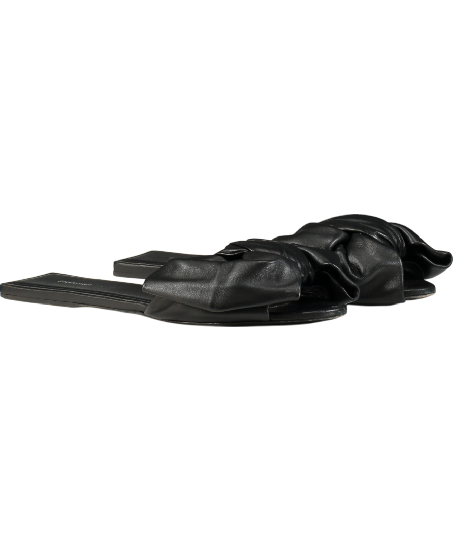 Balenciaga Black Calfskin Square Bow Mules UK 6 EU 39 👠