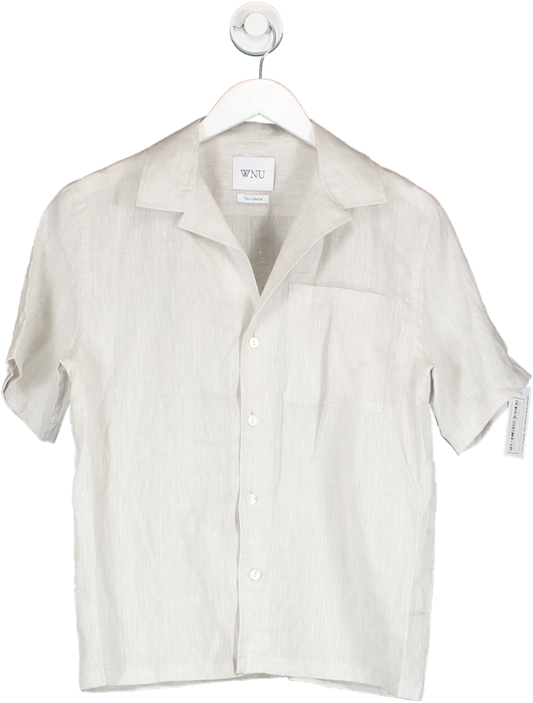 WNU Grey The Cabana Linen Shirt UK 8