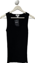 Seraphina Black Knitted Sleeveless V-neck Top UK S