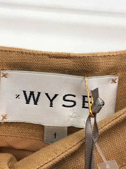 WYSE Tan Silvia Linen Blend Shorts UK 8