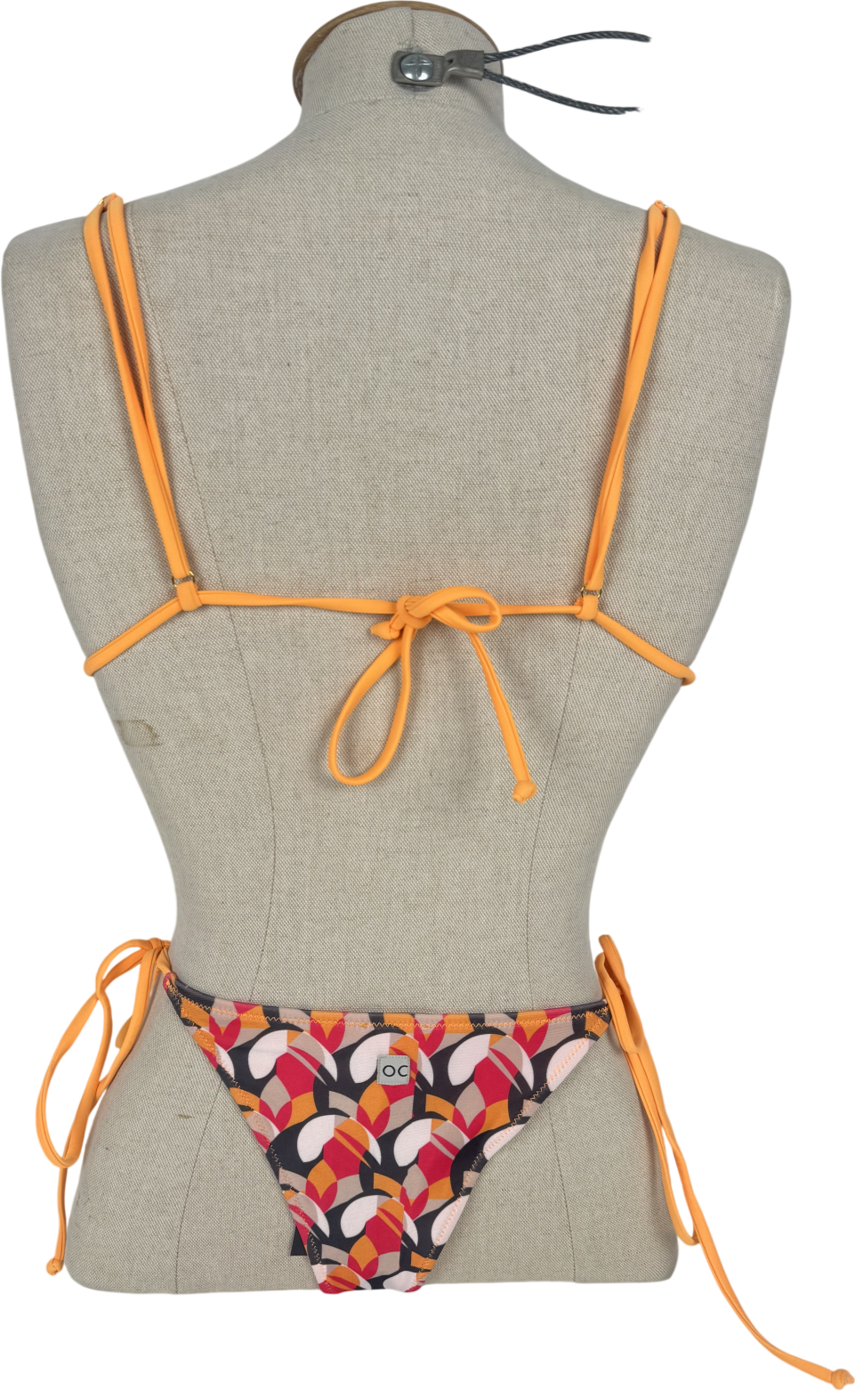 Odd Clasic Orange Abstract Bikini Set UK S