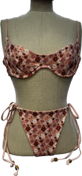 Lounge Underwear 2-piece Pink Floral Underwired Bikini Set UK S