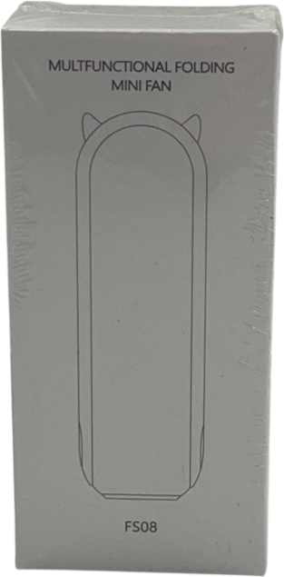 White Pink Handheld Fan One Size