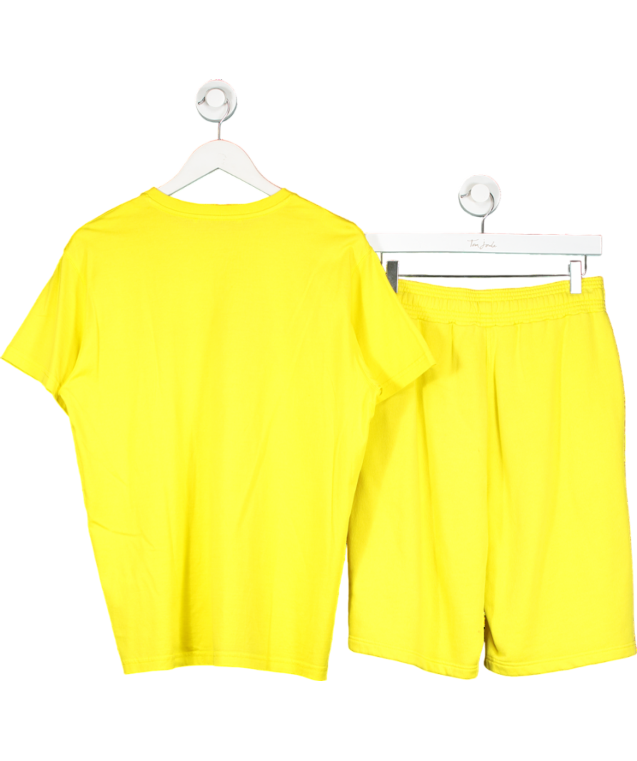 GIvenchy Yellow Rainbow Signature Logo T-shirt & Shorts UK XS