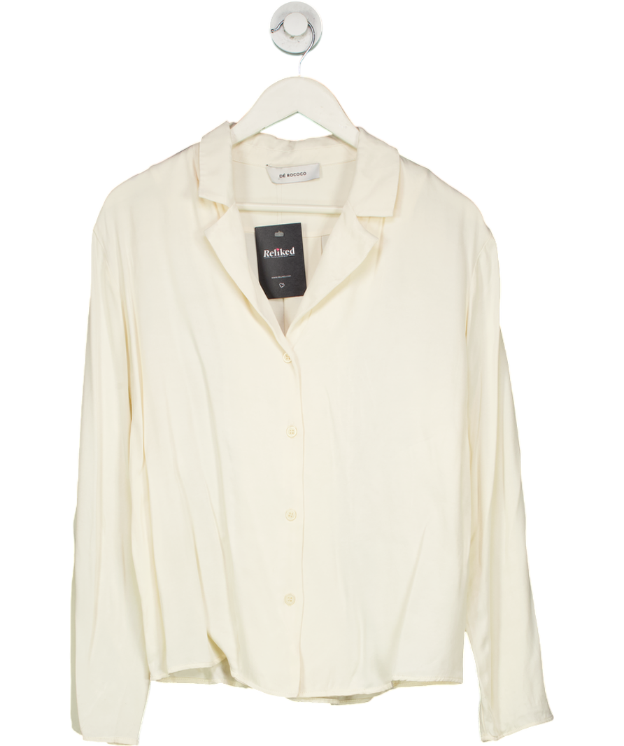 De Rococo Cream Viscose Blouse UK S