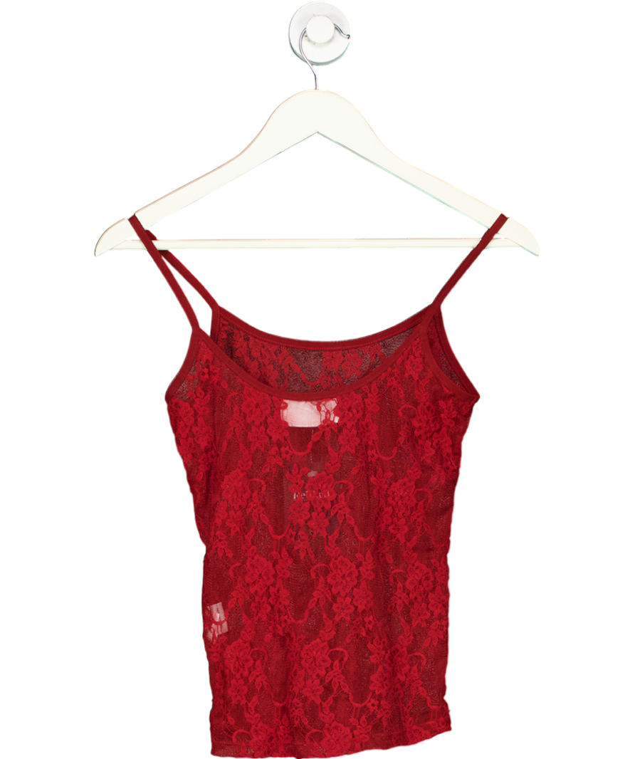 Hosbjerg Red Valentina Lace Top UK S