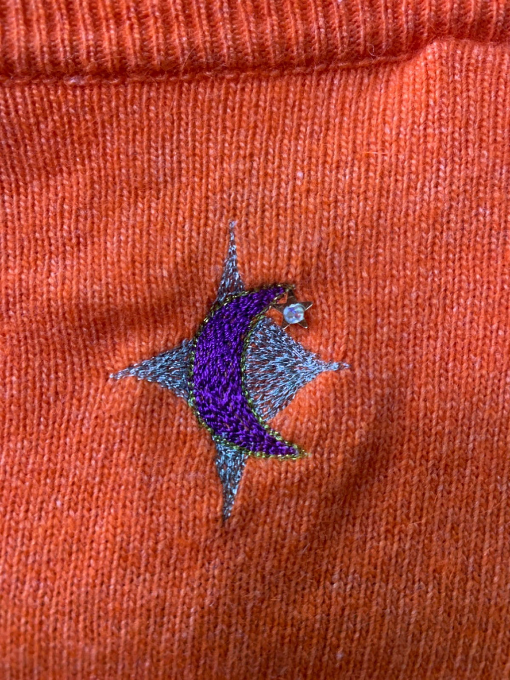 Unbranded Orange Sequin S Jumper UK S