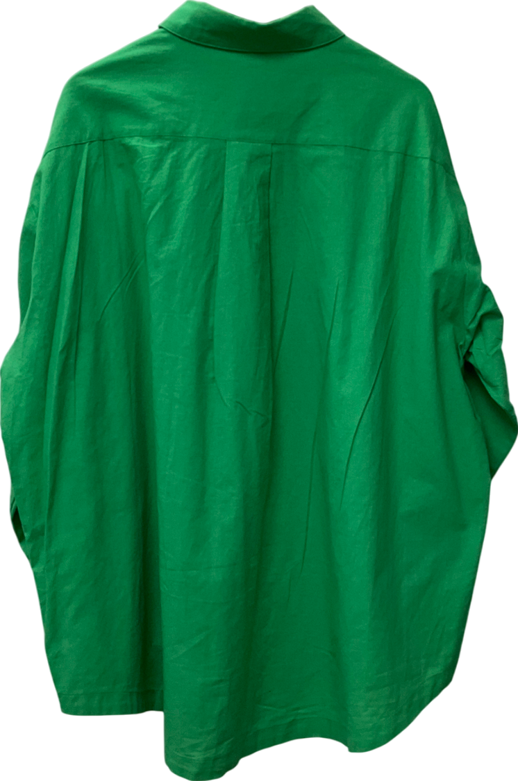 Noughts & Kisses Lula Green Oversized Cotton Shirt UK S/M
