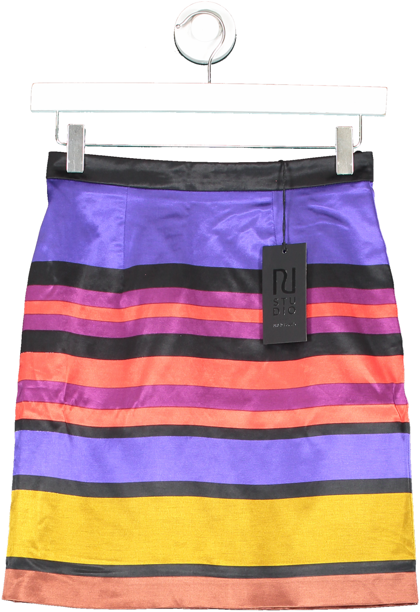River Island Multicoloured Stripe Mini Skirt UK XS