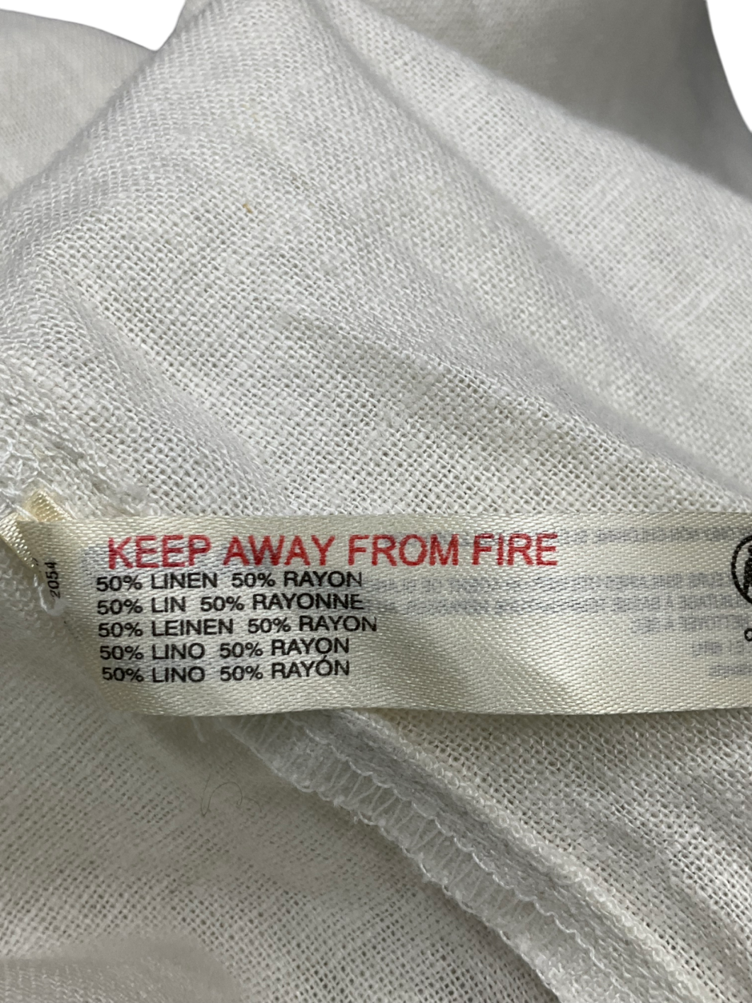 Free People Cream Linen Blend Mini Dress UK S