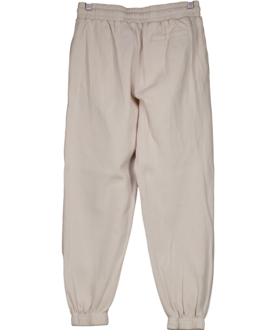NINETY PERCENT Signature Straight Leg Sweatpant In Cream UK XS