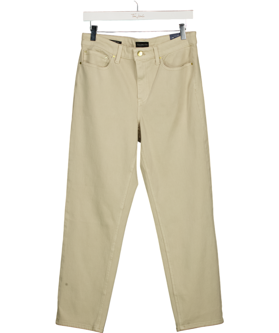 TALBOTS Oat Beige Slim Straight Ankle Jeans Us6 UK 10