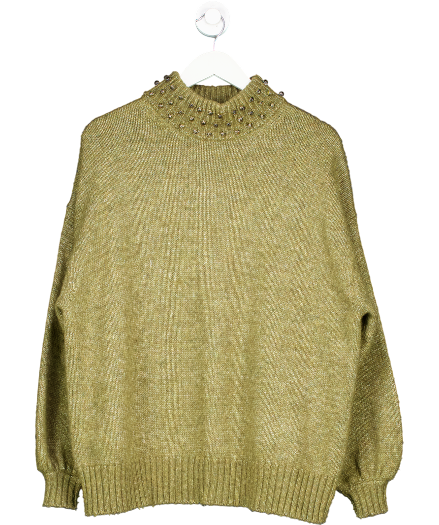 See by Chloé Green Wintery Moss Wool Blend Jumper UK S