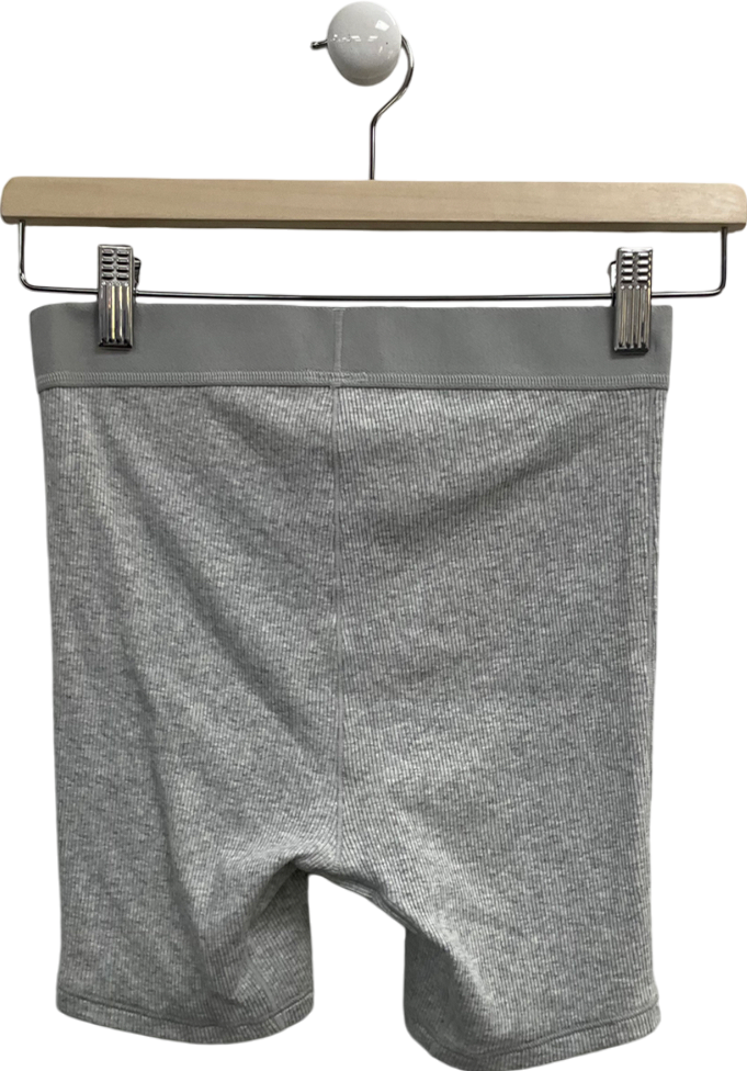 SKIMS Grey Cotton Rib Boxer UK XS