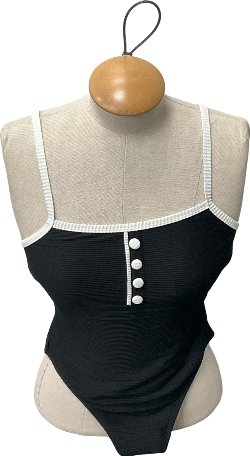 NA-KD Black One Piece Swimsuit UK S