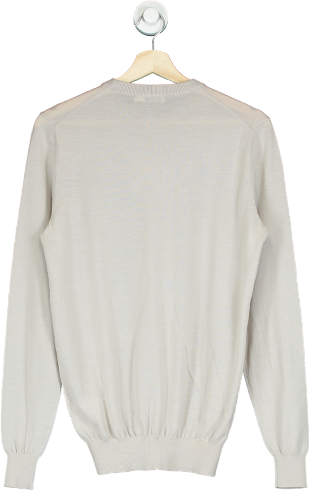 SuitSupply Beige Merino Wool Jumper UK XS