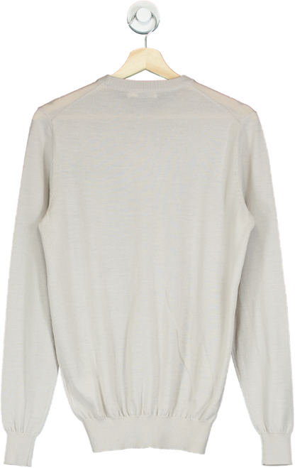 SuitSupply Beige Merino Wool Jumper UK XS