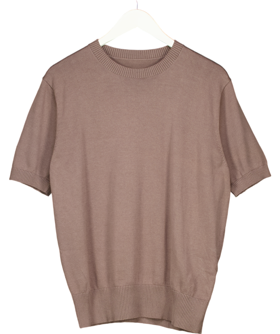 The Anthology Grey Knitted T-shirt UK L