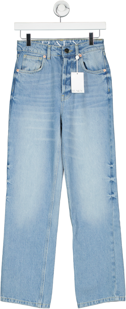 Raey Blue High Rise Organic-cotton Straight-leg Jeans Bnwt W26