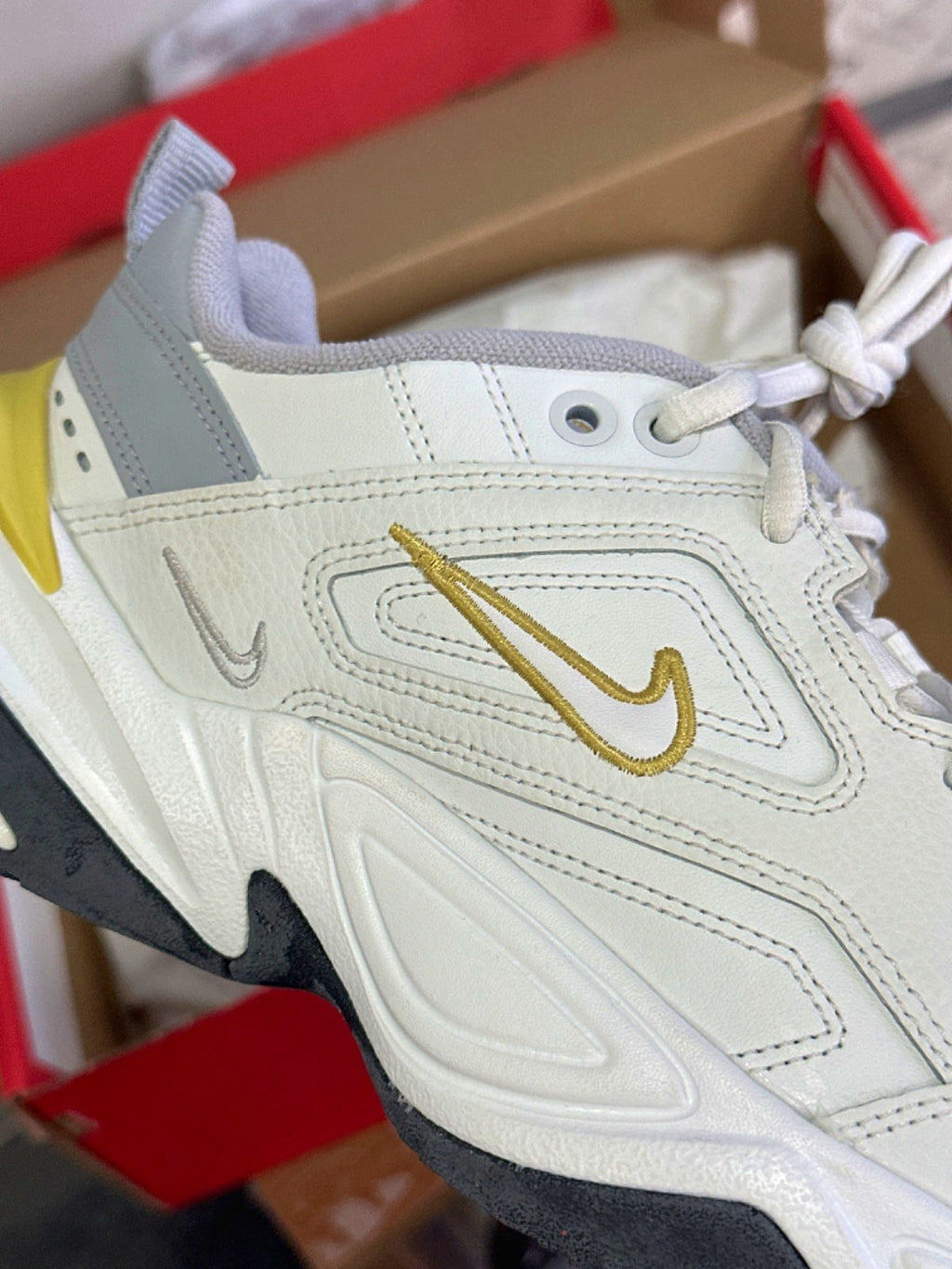 Nike Platinum Tint/Celery Wolf Grey M2K Tekno Trainers UK 5