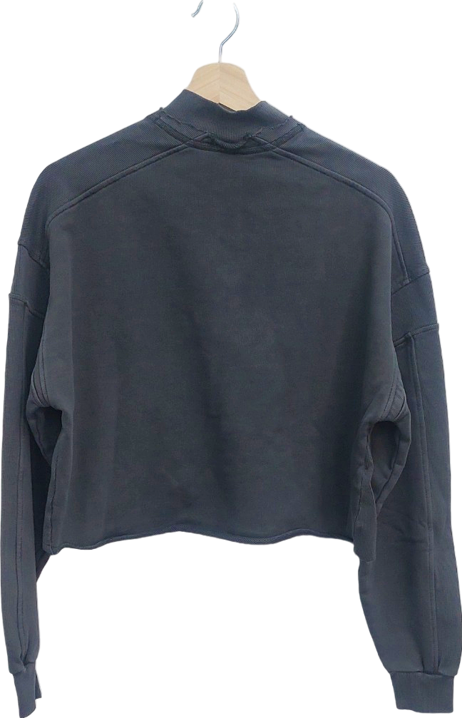 Gymshark Grey Cropped Sweatshirt UK S