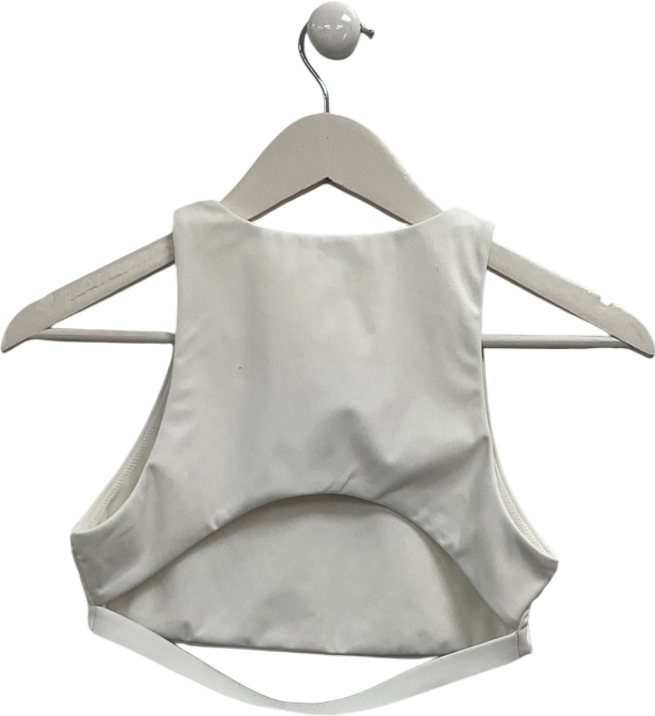 Mars the Label White Open Back Crop Top UK 8