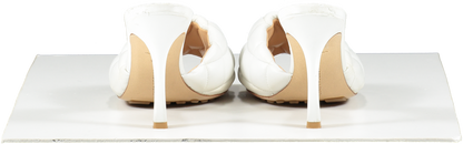 BOTTEGA VENETA White Leather Padded Mules 90 Heels UK 6 EU 39 👠