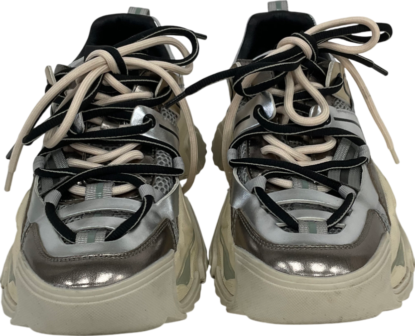 STEVE MADDEN Possession Trainers In Silver UK 6 EU 39 👠