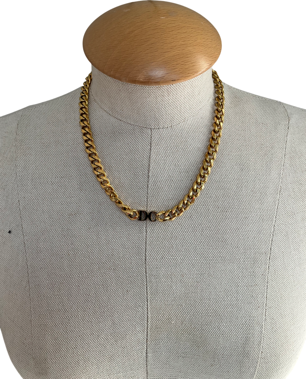 Abbott Lyon Metallic Dc Initial Interlock Choker Necklace