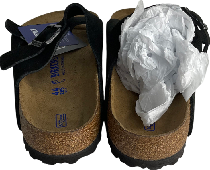 Birkenstock Arizona Two Strap Sandals Black Suede UK 10 EU 44 👞