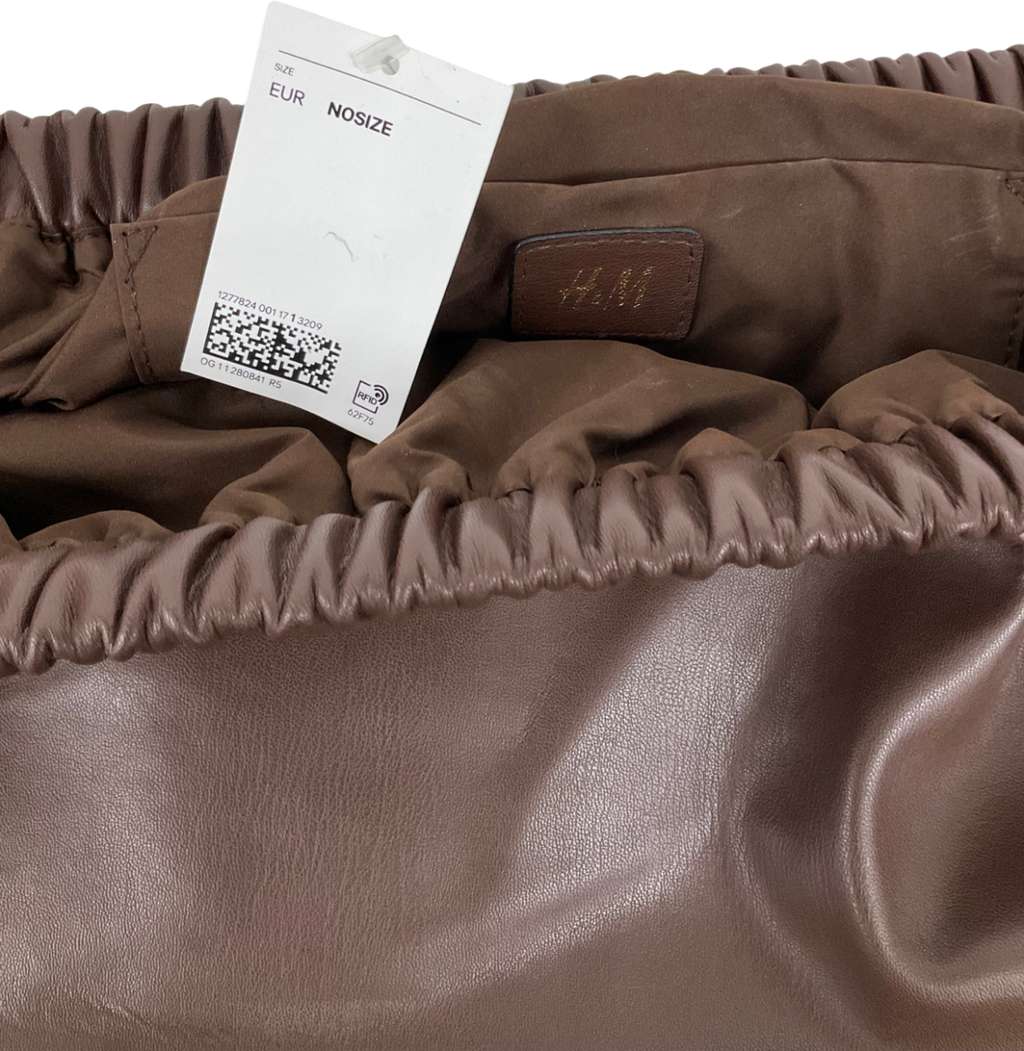 H&M Brown Coated Clutch Bag