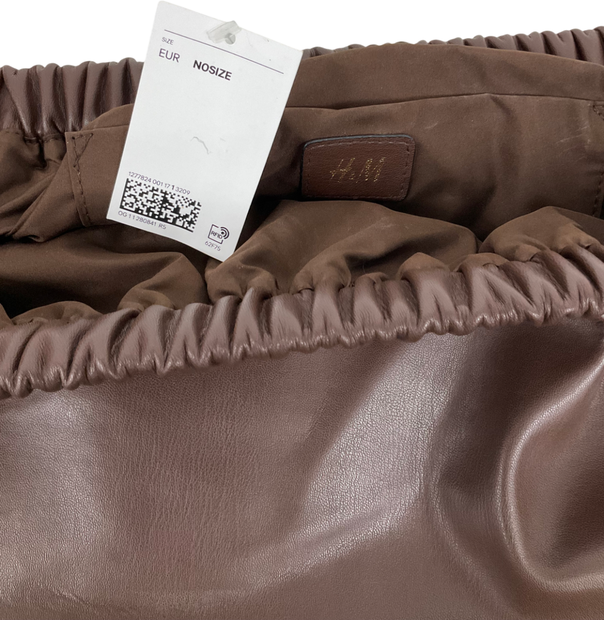 H&M Brown Coated Clutch Bag