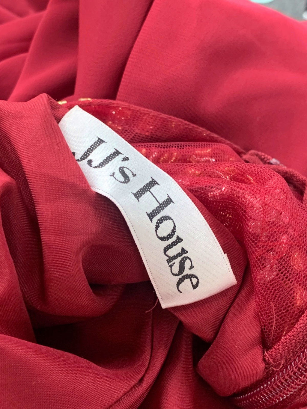 JJ's House Burgundy Beaded Evening Gown UK 14