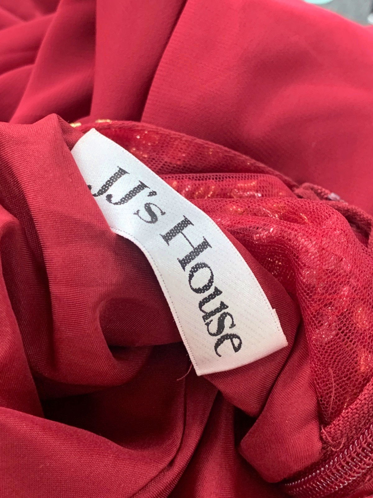 JJ's House Burgundy Beaded Evening Gown UK 14