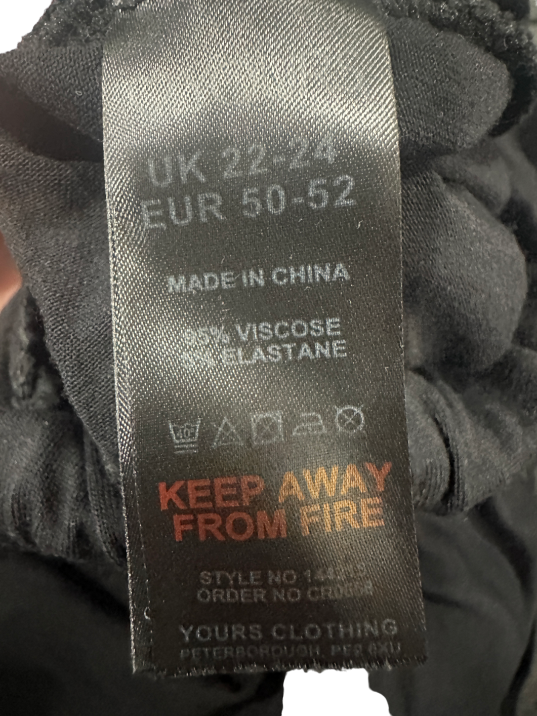 Yours Black Skirt UK 22-24